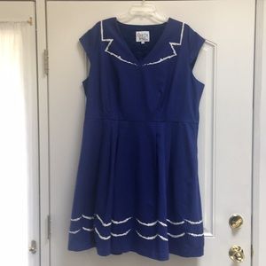 NWOT Beautiful Bea and Dot Royal Blue Dress!